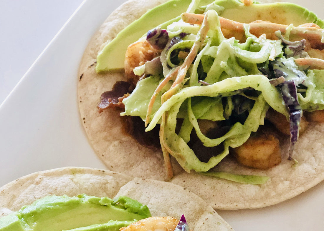 Spicy Shrimp & Biltong Tacos