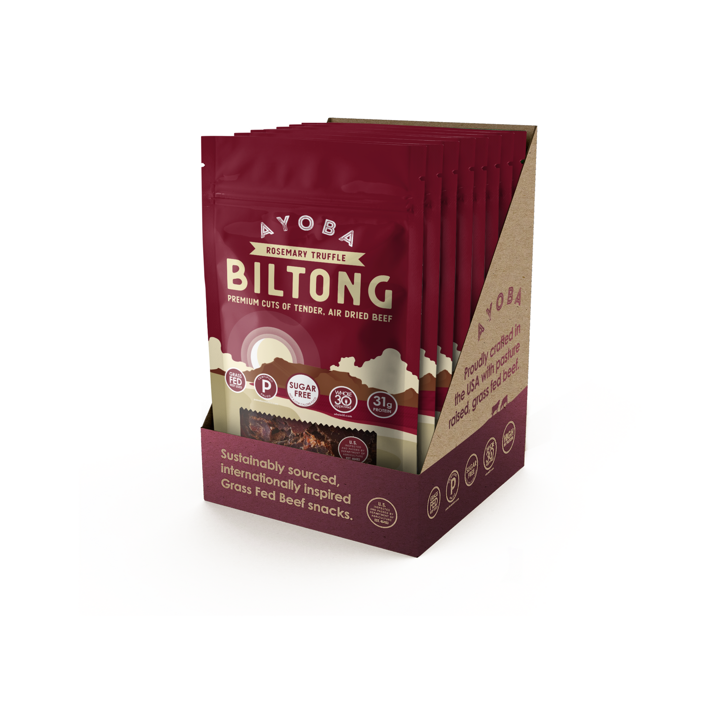2oz Biltong Keto Snack Cases of 8