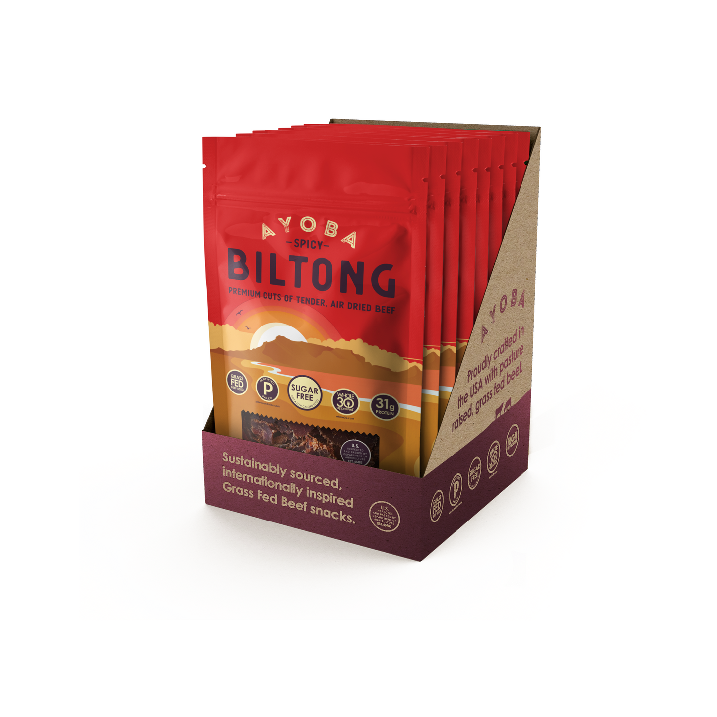2oz Biltong Keto Snack Cases of 8