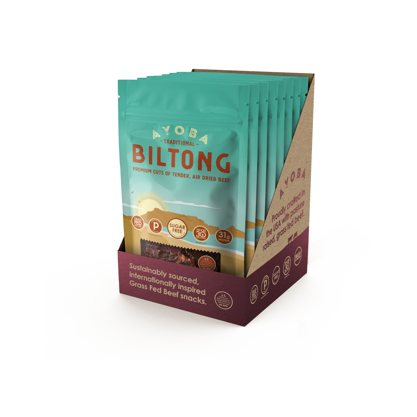2oz Biltong Keto Snack Cases of 8