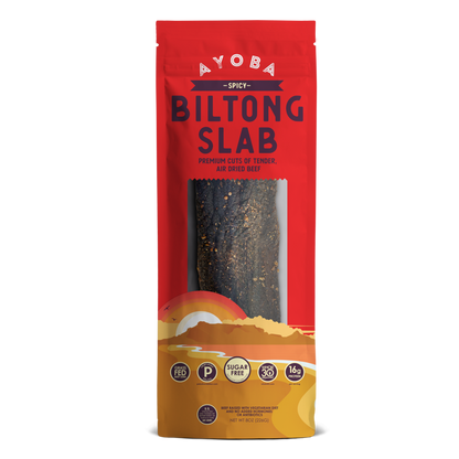 Whole Biltong Slab Traditional or Spicy 8 oz