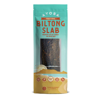 Whole Biltong Slab Traditional or Spicy 8 oz