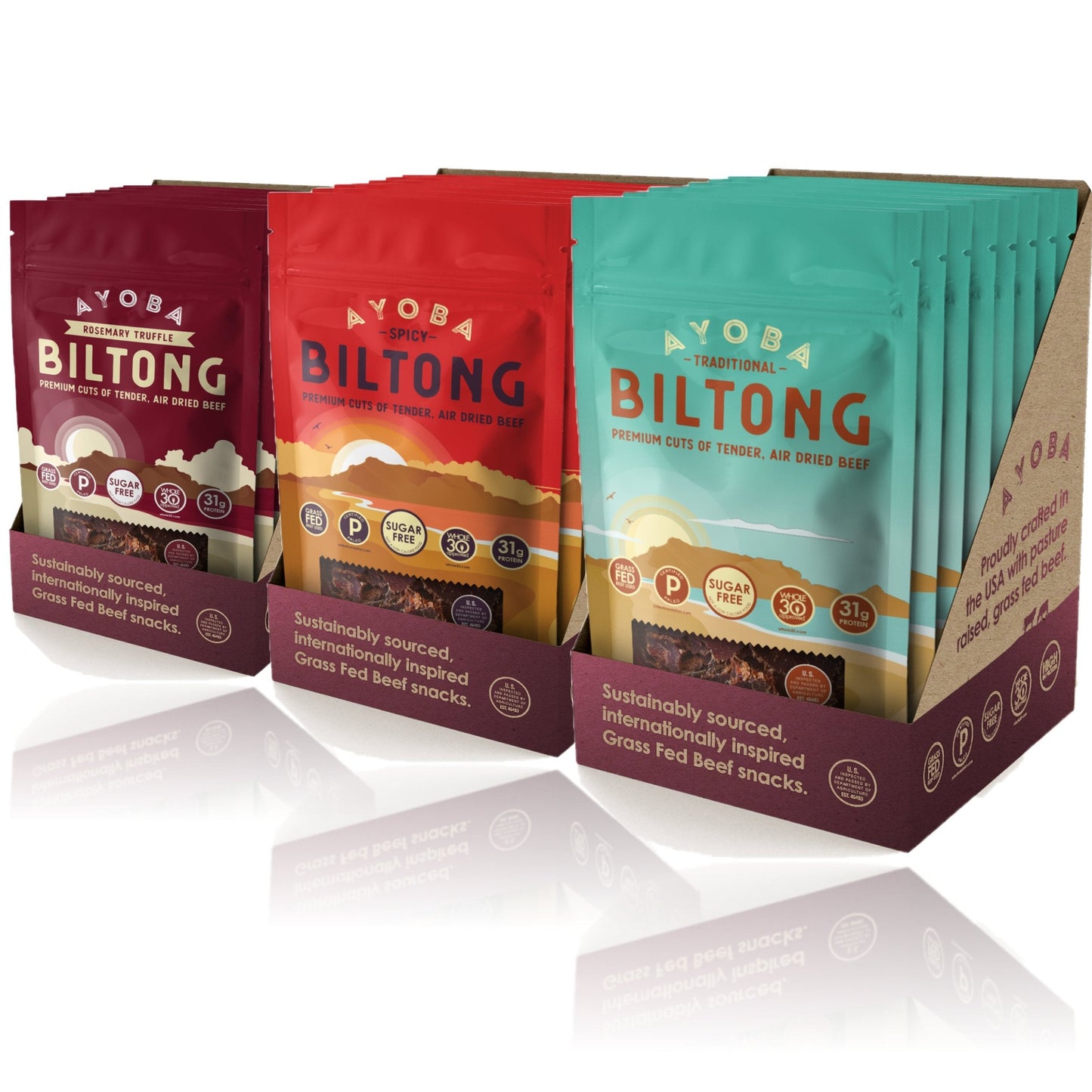 2oz Biltong Keto Snack Cases of 8