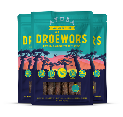 Grass Fed Air-Dried Sticks 3 Pack (4 oz Each)