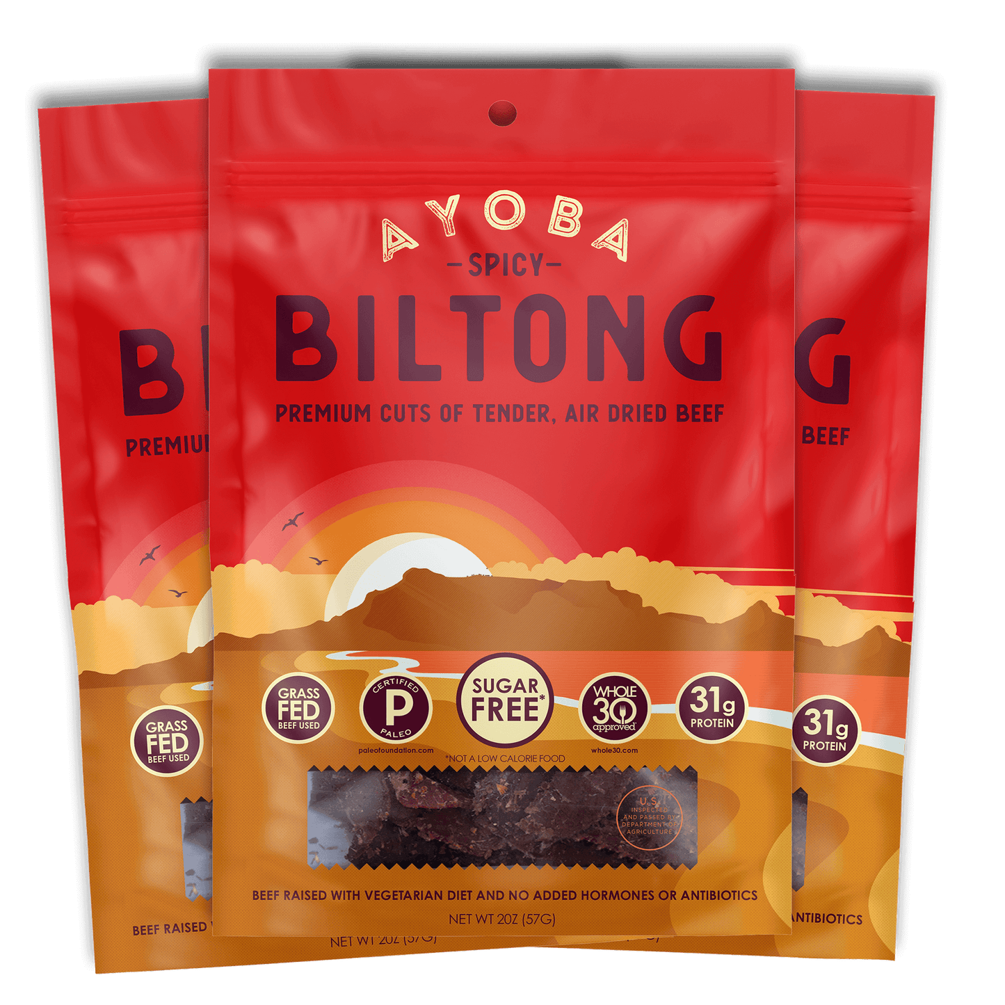 Grass Fed Biltong 4oz (Pack of 3)