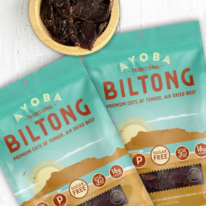 Ayoba Gift Bundle. Traditional Biltong. Grass Fed Beef Snacks Variety Pack.