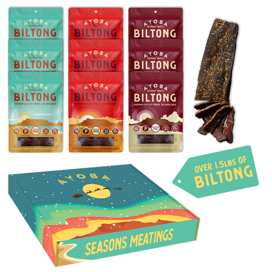 Ayoba Biltong Holiday Gift Bundle. Perfect Healthy Snacking Gift Of Bulk Jerky.